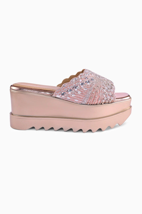 Leher Wedge Sandals