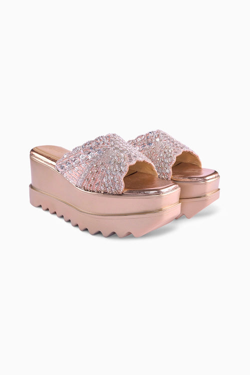 Leher Wedge Sandals