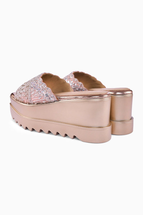 Leher Wedge Sandals