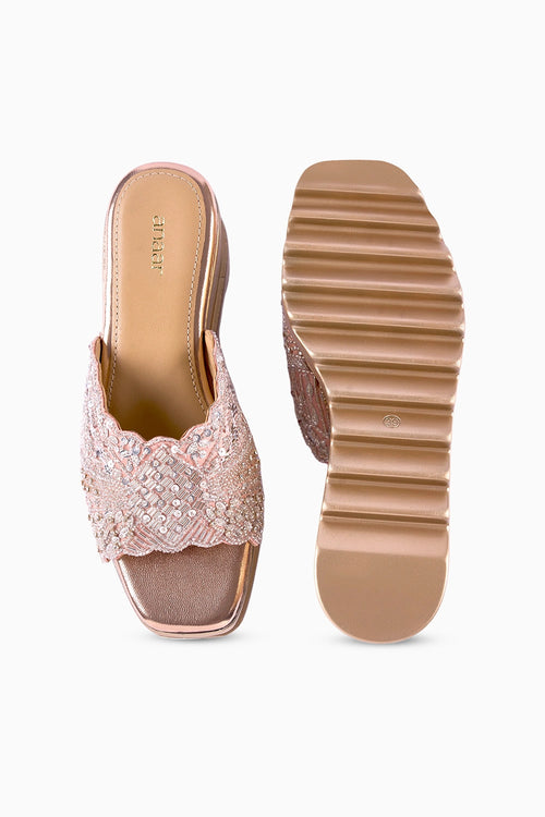 Leher Wedge Sandals