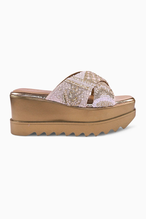 Gilded Age Wedge Sandals