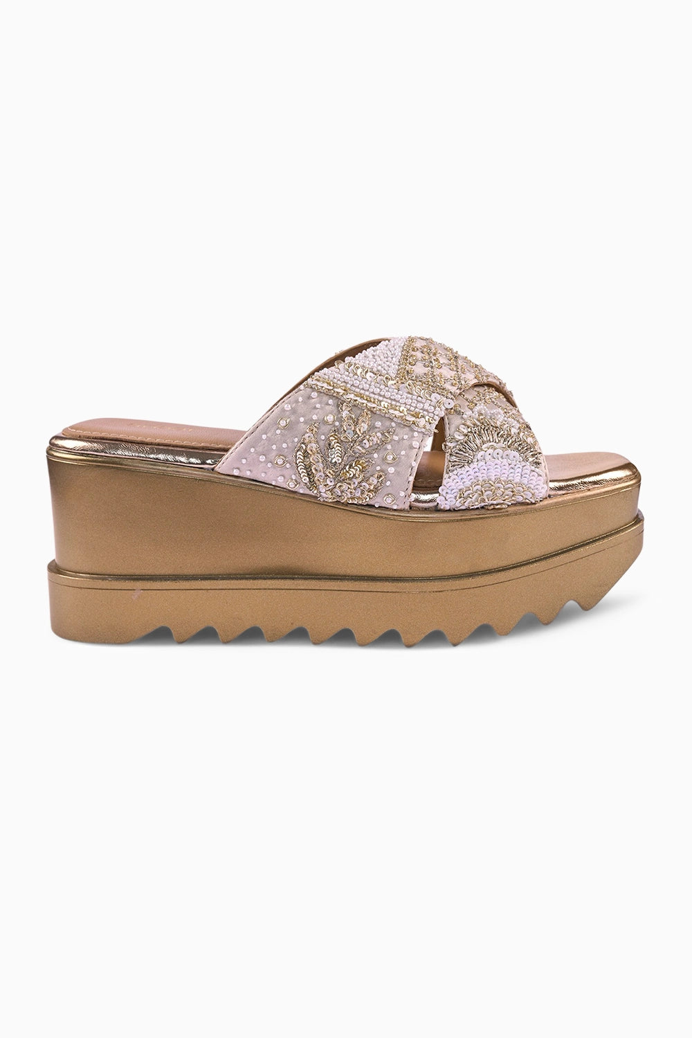 Gilded Age Wedge Sandals