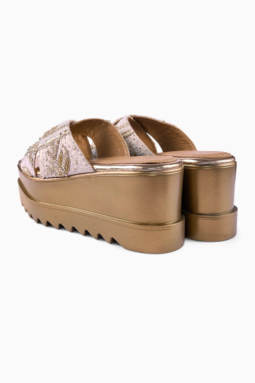 Gilded Age Wedge Sandals