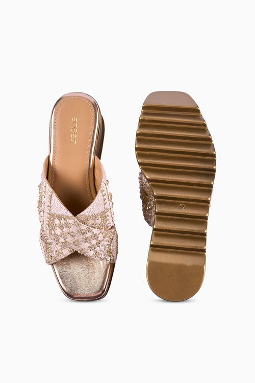 Gilded Age Wedge Sandals