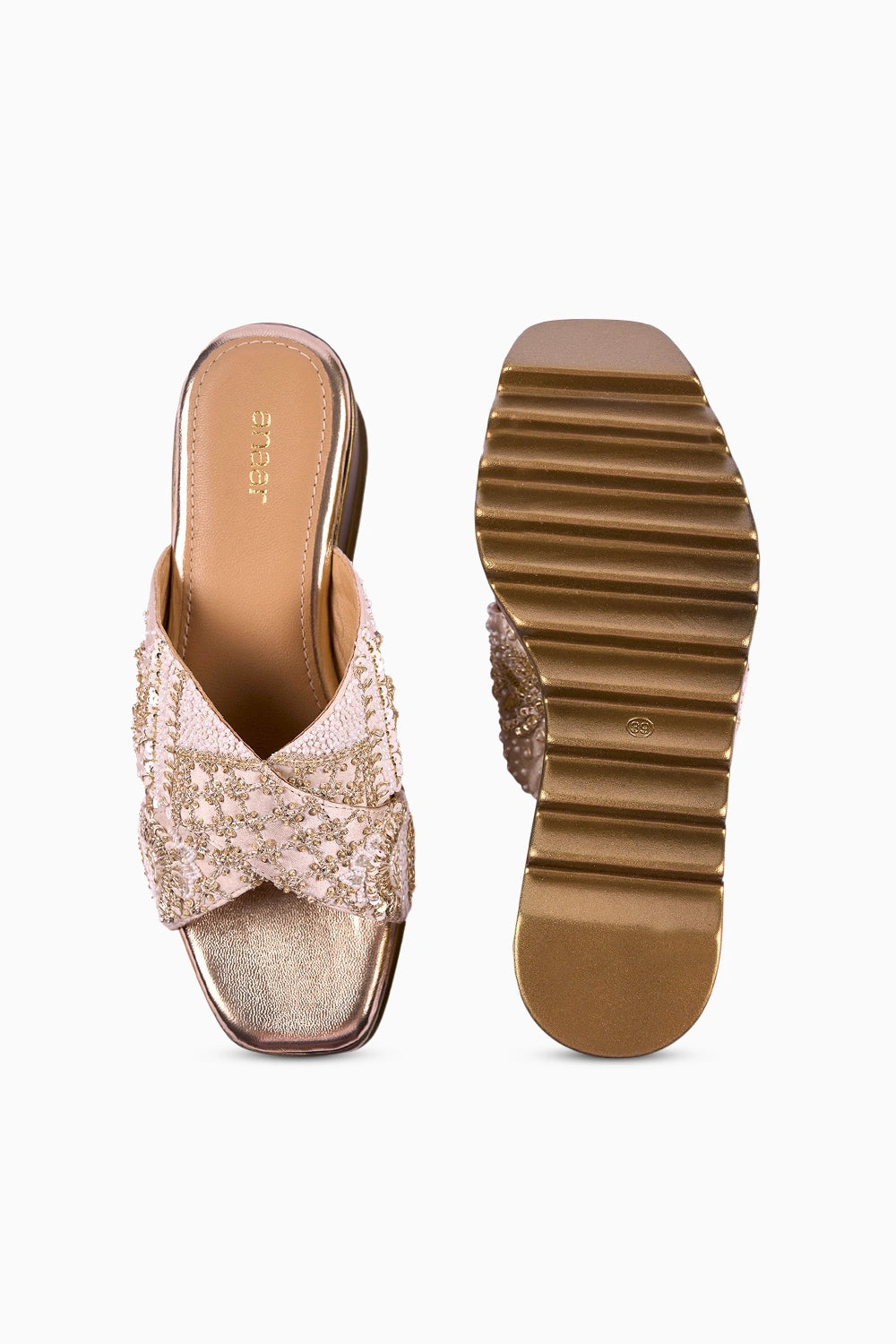Gilded Age Wedge Sandals