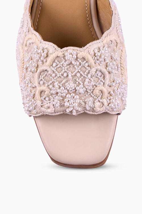 Custard Cloud Wedge Sandals