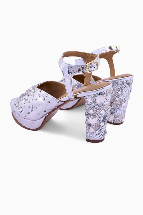 Mirrorball Platform Sandals