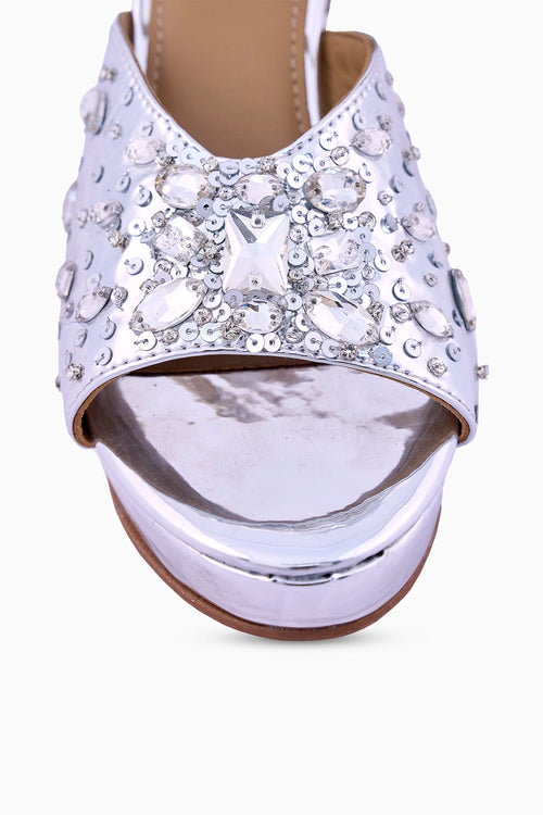 Mirrorball Platform Sandals