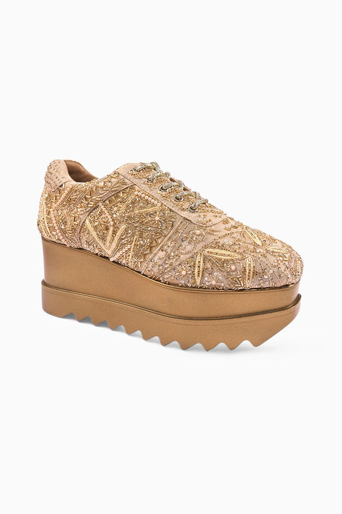 Sneak-o-gold Wedge Sneakers