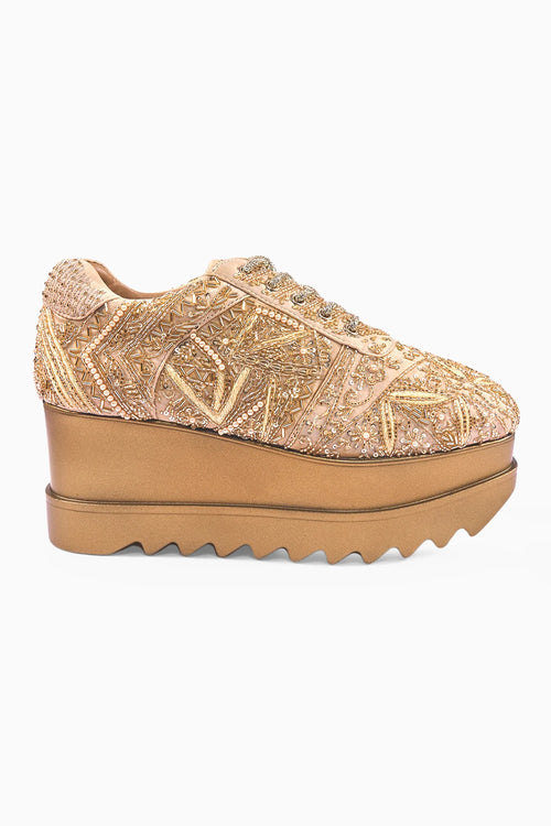 Sneak-o-gold Wedge Sneakers