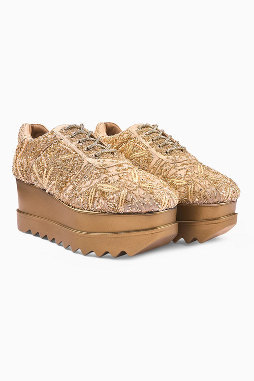 Sneak-o-gold Wedge Sneakers
