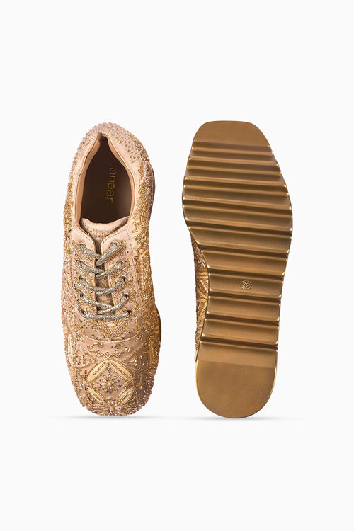 Sneak-o-gold Wedge Sneakers