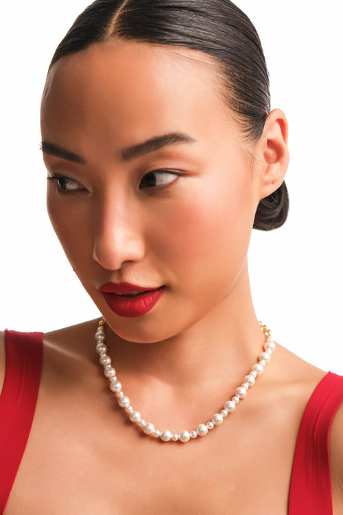 Mini Skip Pearl Necklace
