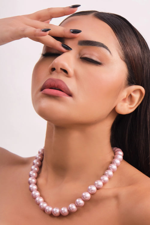 Classic Purple Pearl Necklace