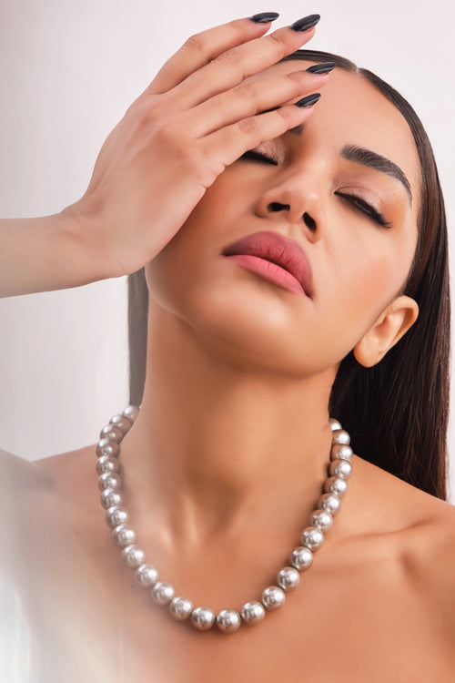 Classic Silver Pearl Necklace