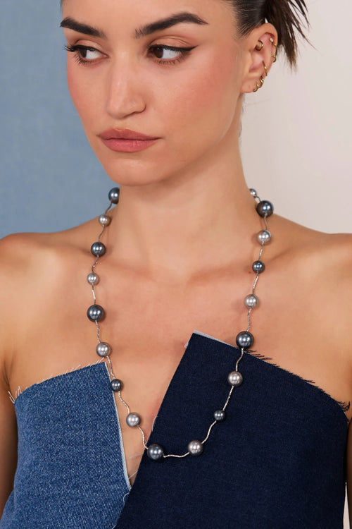 Single Piped Silver Pearls