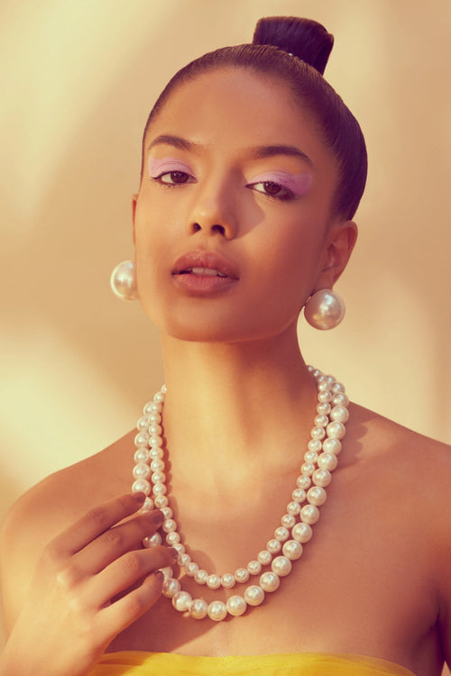 White Size Pearl Necklace