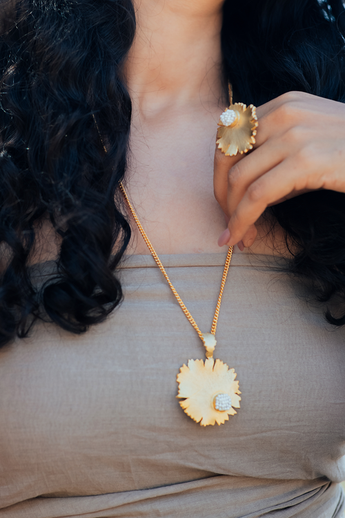 Golden Circulas Pendant