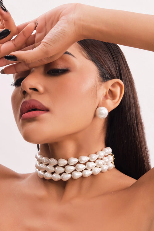 White Drops Choker