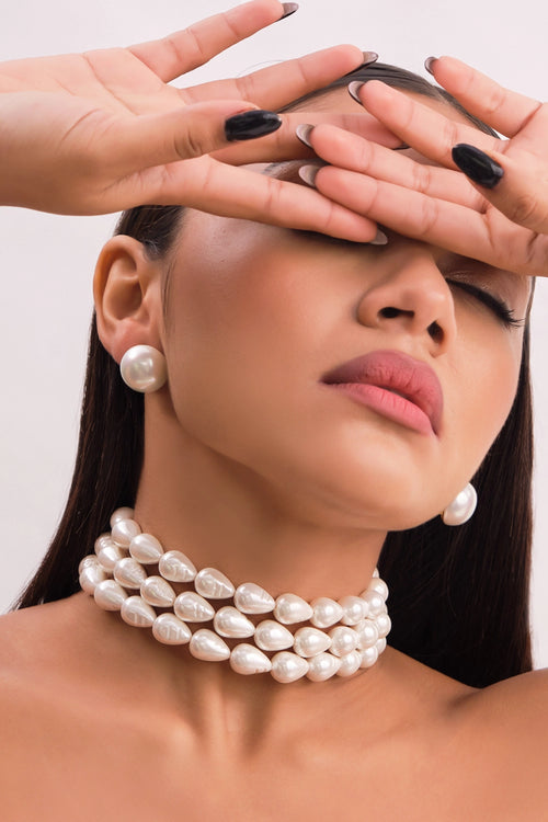 White Drops Choker