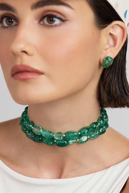 Green Tumble Choker-2 lines