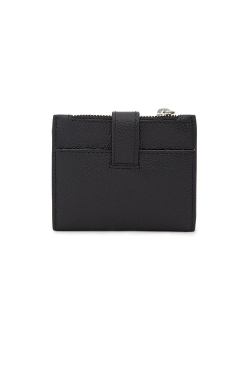 Andrea Pebble Black Mini Wallet