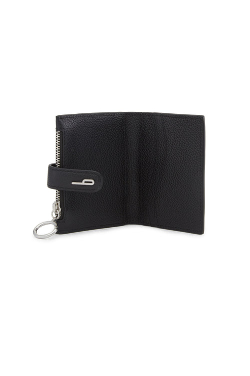 Andrea Pebble Black Mini Wallet