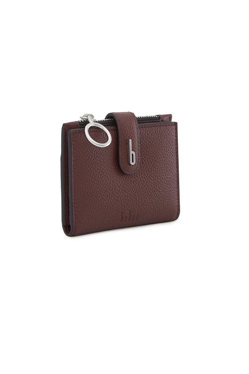 Andrea Pebble Bordeaux Mini Wallet