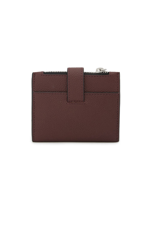 Andrea Pebble Bordeaux Mini Wallet
