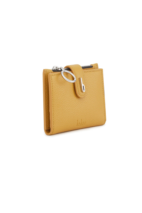 Andrea Pebble Mustard Mini Wallet