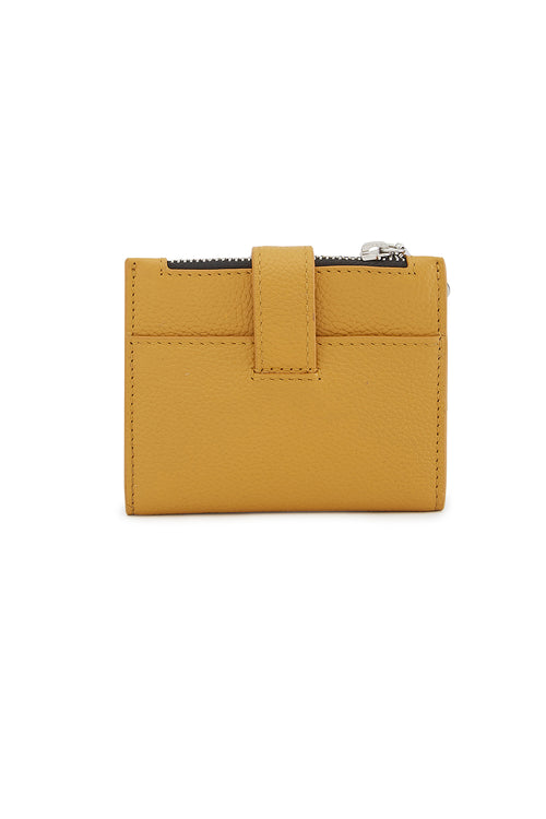 Andrea Pebble Mustard Mini Wallet