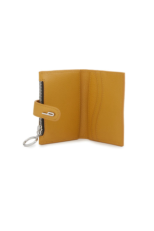 Andrea Pebble Mustard Mini Wallet