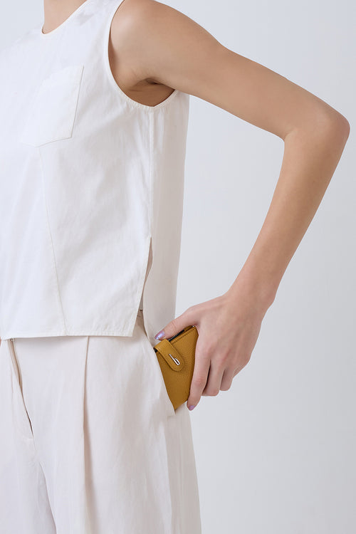 Andrea Pebble Mustard Mini Wallet