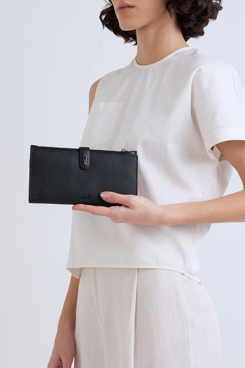 Andrea Pebble Black Wallet