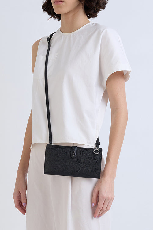 Andrea Pebble Black Wallet