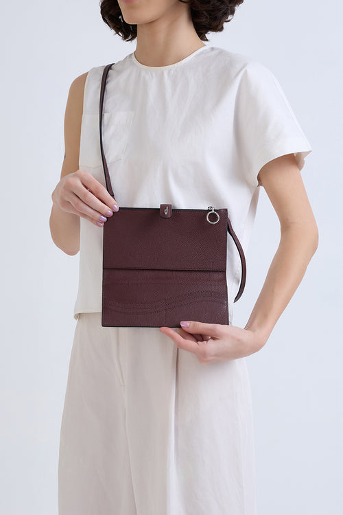 Andrea Pebble Bordeaux Wallet