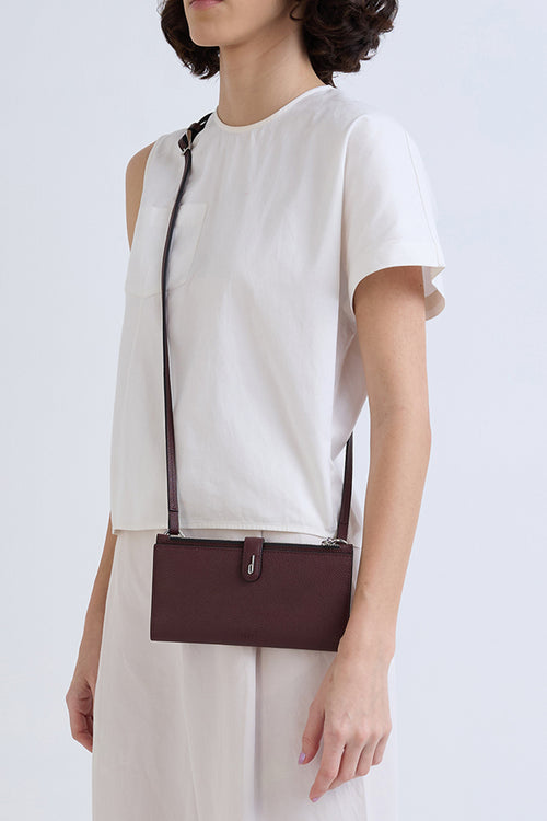 Andrea Pebble Bordeaux Wallet
