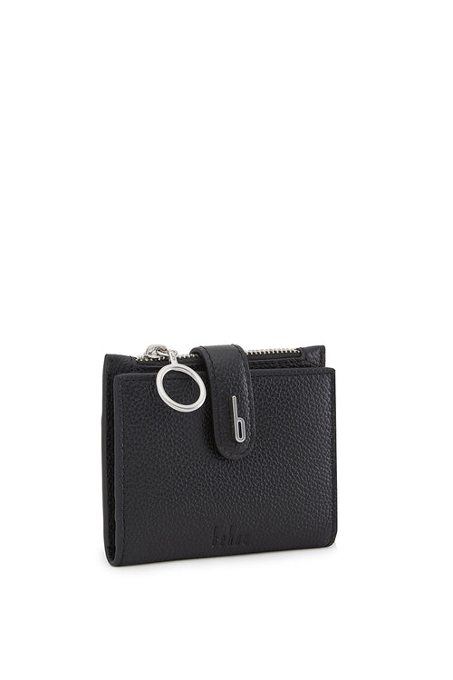 Andrea Pebble Black Mini Wallet
