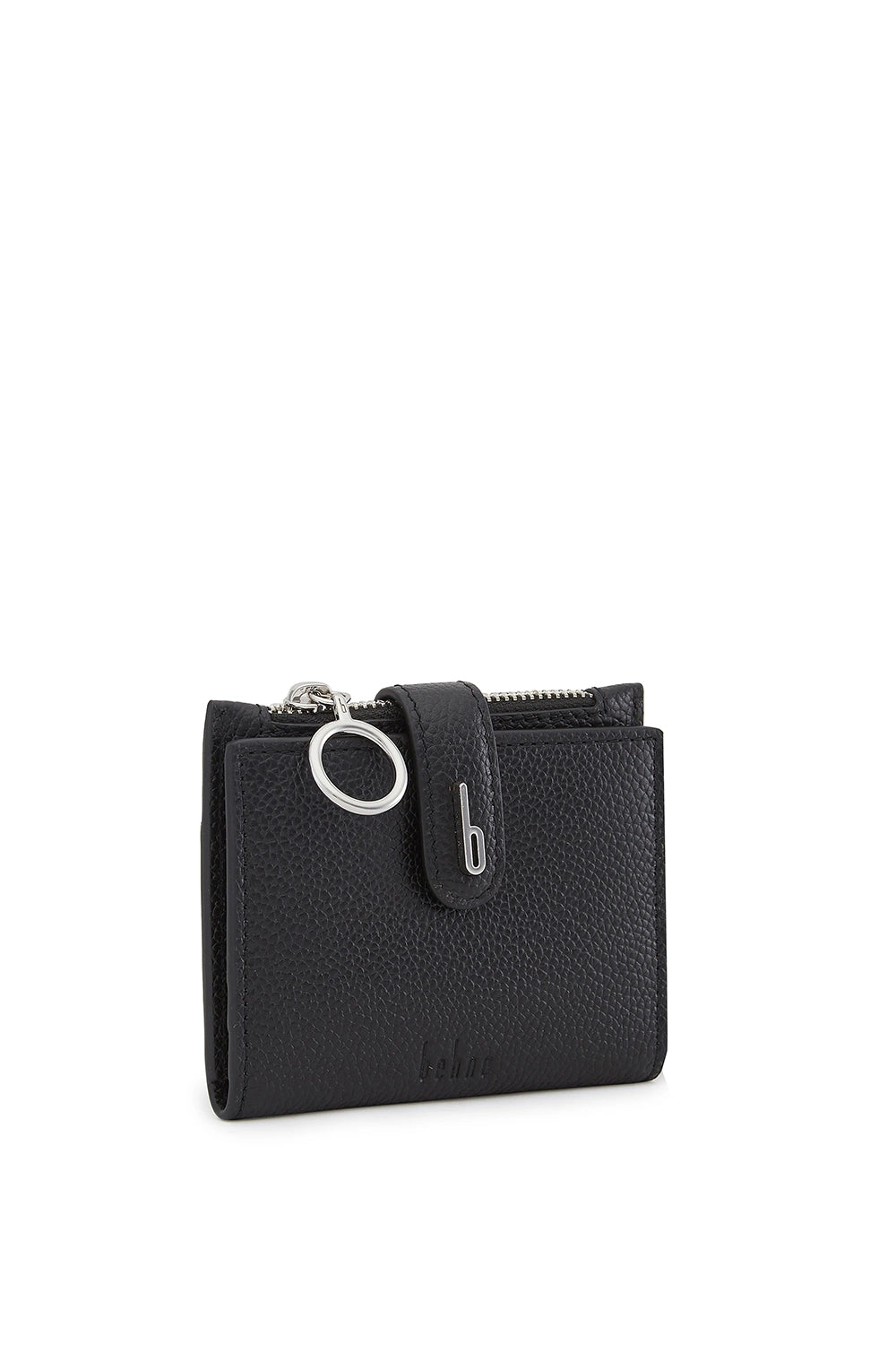 Andrea Pebble Black Mini Wallet