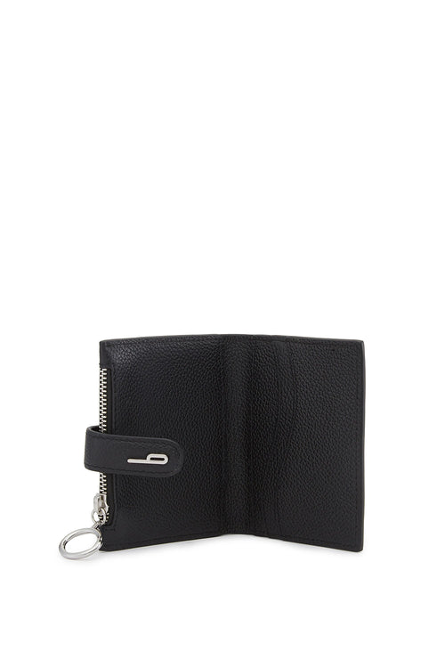 Andrea Pebble Black Mini Wallet