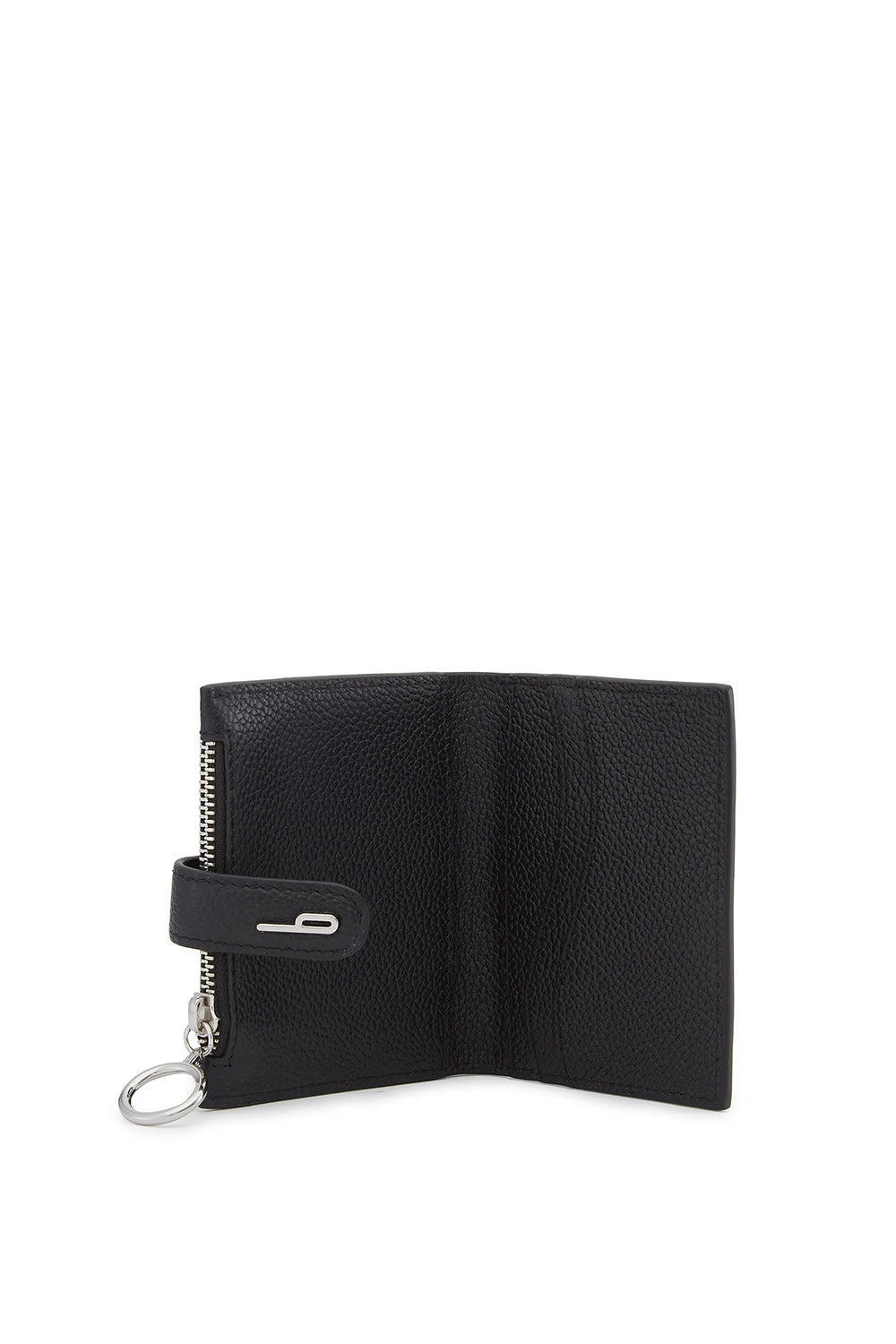 Andrea Pebble Black Mini Wallet