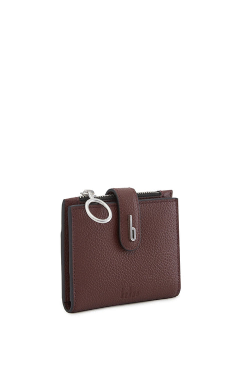 Andrea Pebble Bordeaux Mini Wallet