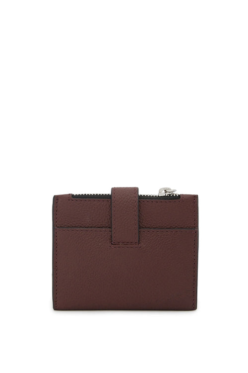 Andrea Pebble Bordeaux Mini Wallet