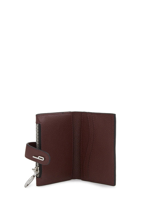 Andrea Pebble Bordeaux Mini Wallet
