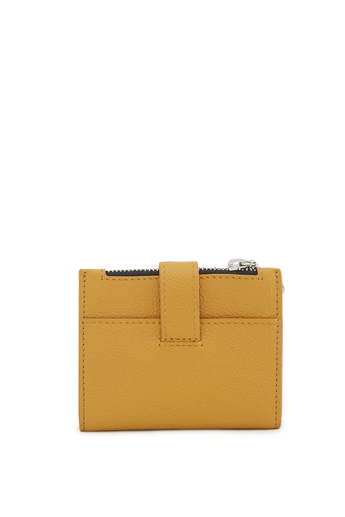 Andrea Pebble Mustard Mini Wallet