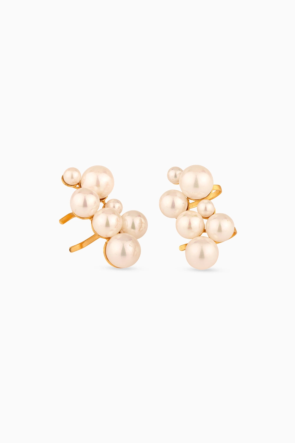 Bunch White Pearl Ear Cuff