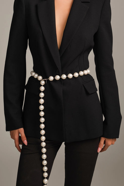 Chunky White Pearl Belt