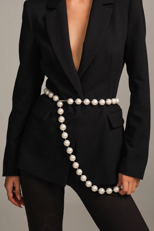 Chunky White Pearl Belt
