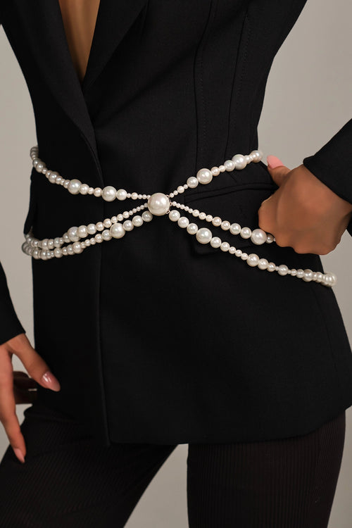 Tier White Pearl Belt
