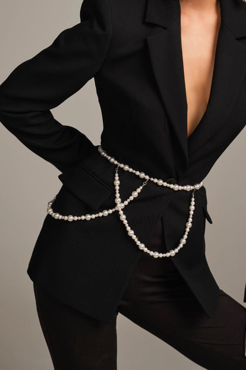 Detachable White Pearl Belt